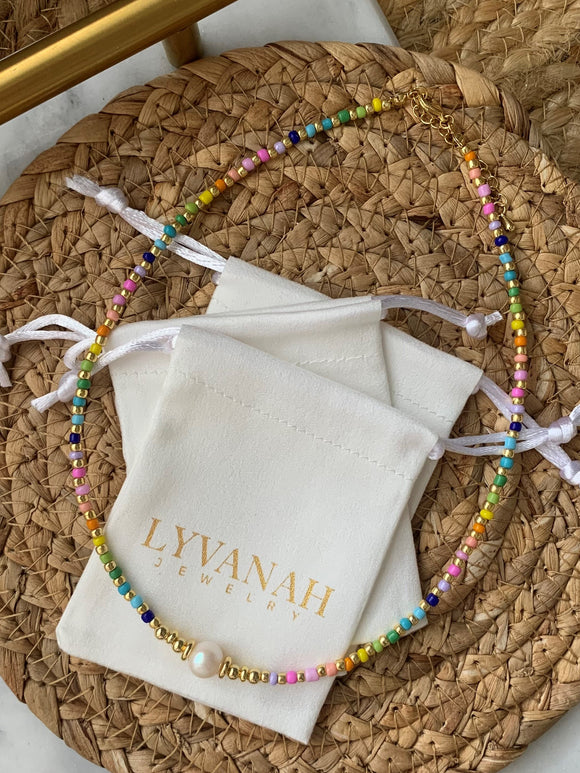 Pearl & Color Necklace