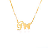 Butterfly & Initial Necklace