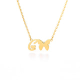 Butterfly & Initial Necklace