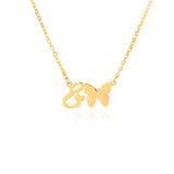 Butterfly & Initial Necklace