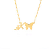 Butterfly & Initial Necklace