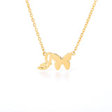 Butterfly & Initial Necklace