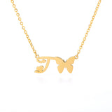 Butterfly & Initial Necklace