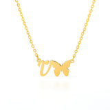 Butterfly & Initial Necklace